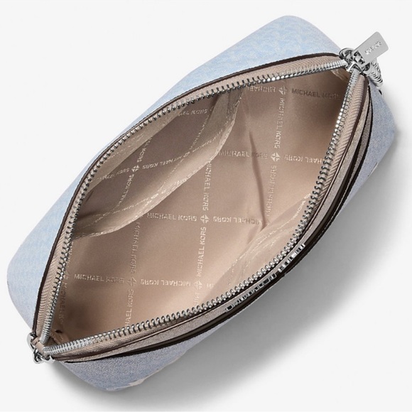 Michael Kors Medium Dome Jet Set Travel Color-Block Signature Logo Crossbody Bag - Picture 8 of 10